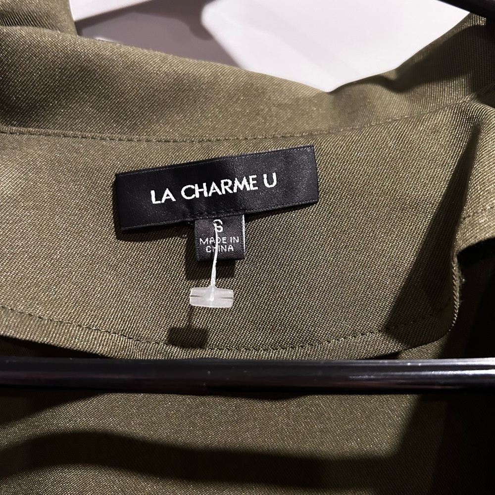 Army Green Spring Coat - Picture 2 of 3